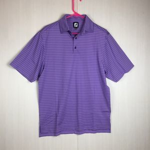 FOOTJOY Men's Purple Striped Polo Golf Shirt Size Small M